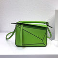 Loewe Mini 18 Puzzle Bag in Emerald Green Calfskin
