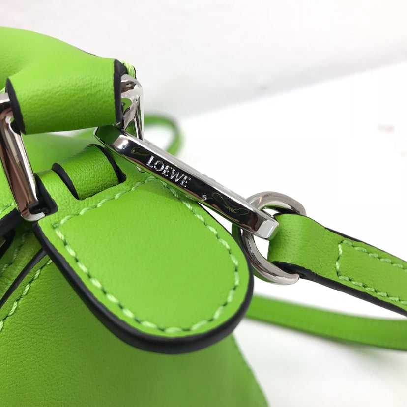 Loewe Mini 18 Puzzle Bag in Emerald Green Calfskin