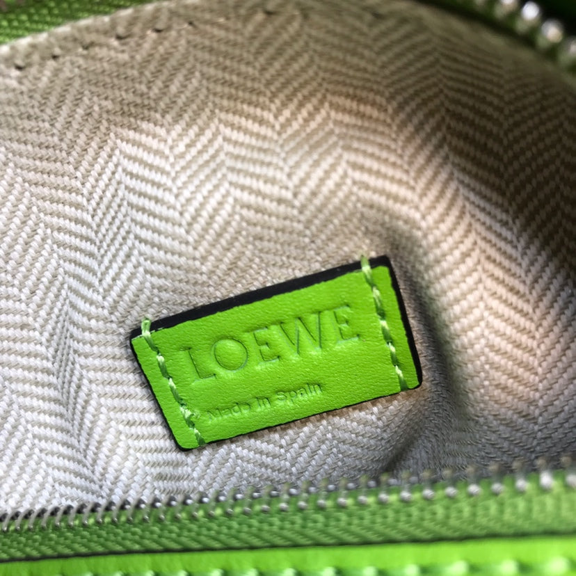 Loewe Mini 18 Puzzle Bag in Emerald Green Calfskin
