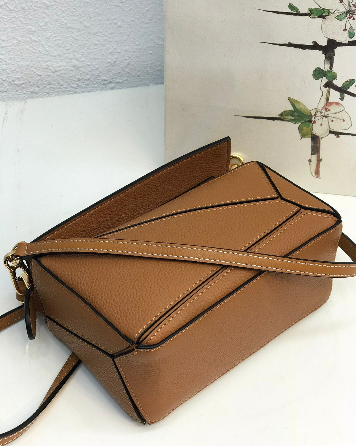 Loewe Mini 18 Puzzle Bag in Warm Desert Calfskin