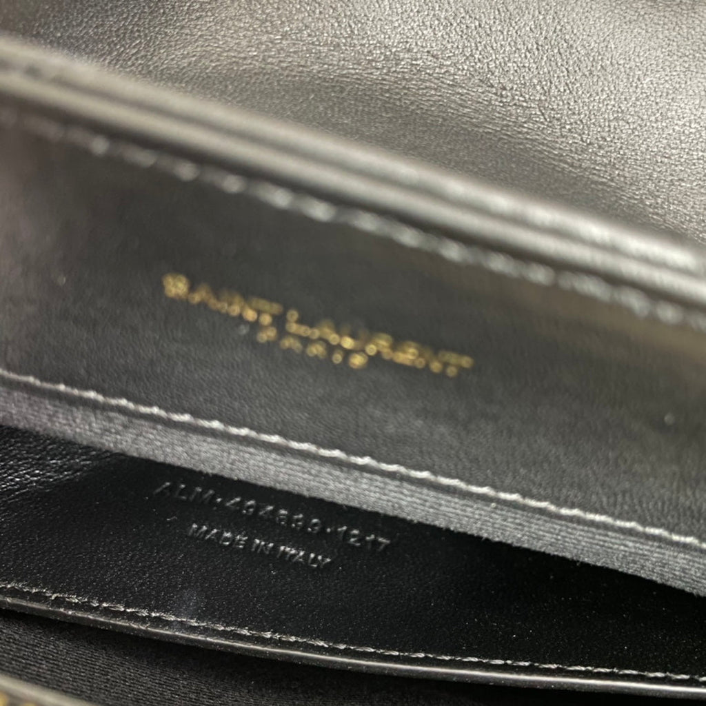 Saint Laurent Loulou Small 25 in Black Lambskin Gold Hardware Bag