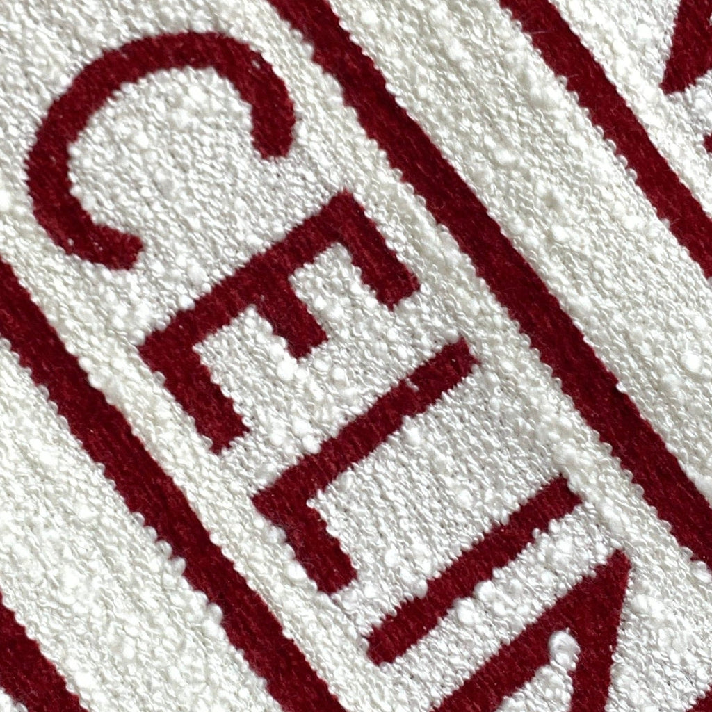 Celine Letter Tote Bag 41 Fabric White Red