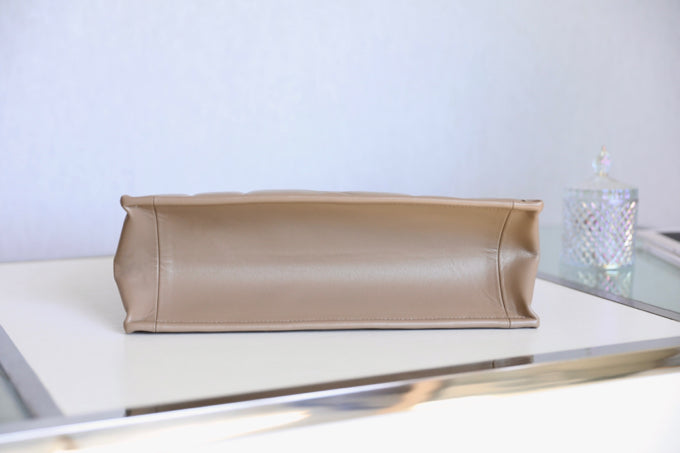 Dior Large Tote Book 36 Bag in Beige Cream Calfskin