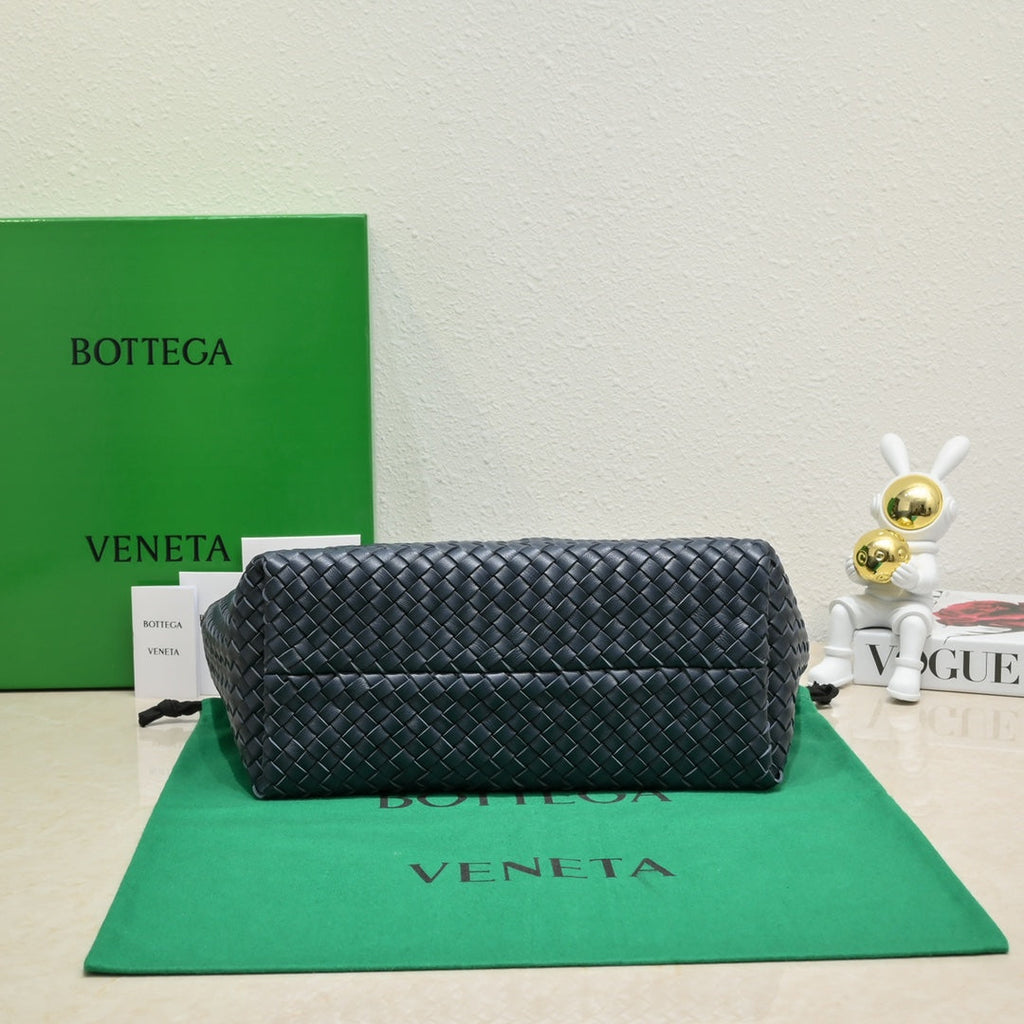 Bottega Veneta Large Cabat 45cm Navy Blue Lambskin Ghw Bag