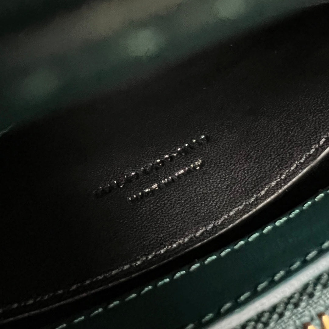 Saint Laurent Loulou Small 25 in Deep Jungle Green Lambskin Gold Hardware Bag