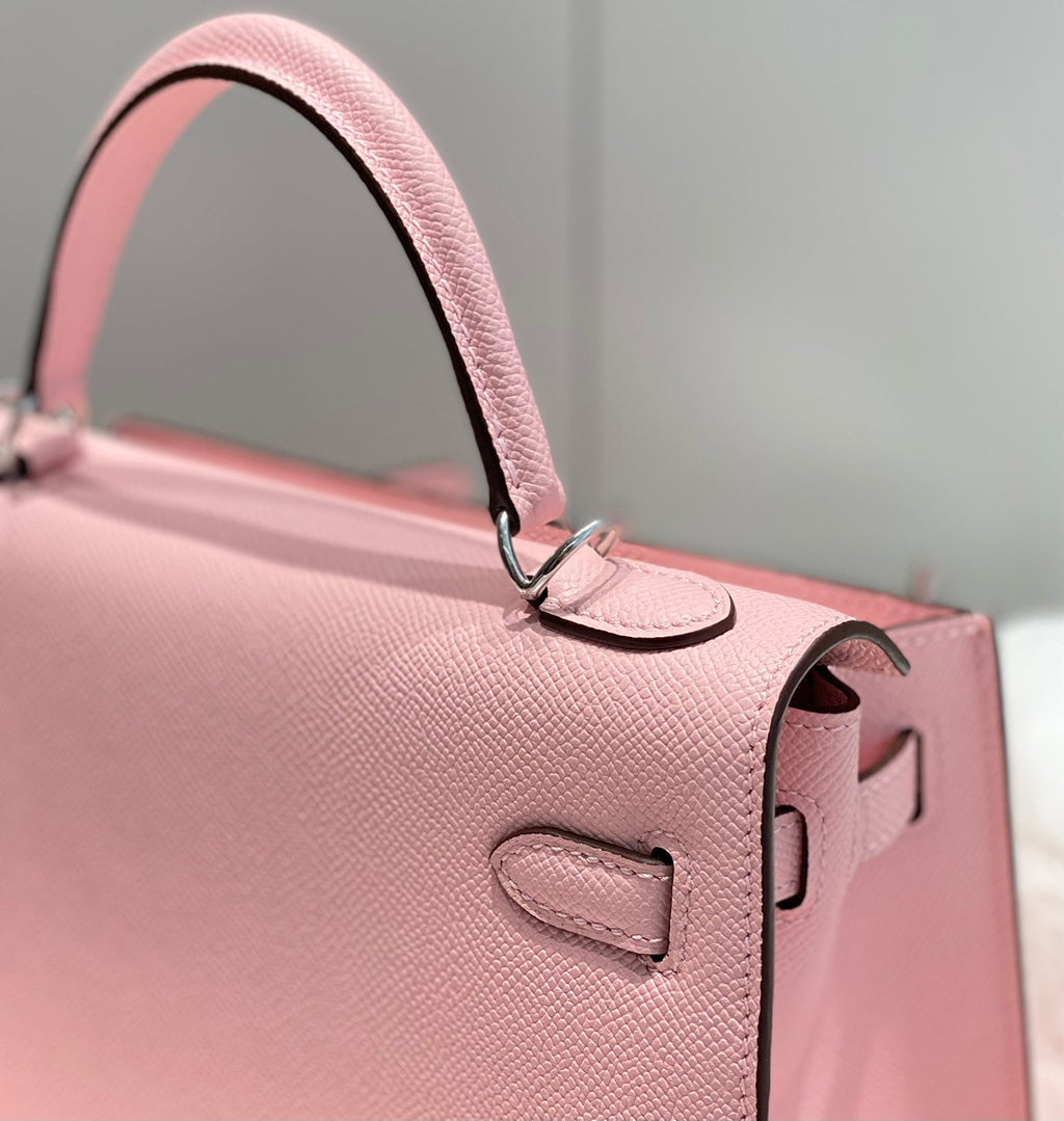 Hermes Kelly 25cm in Rose Sakura Swift Calfskin Silver Hardware Bag