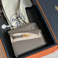 Hermes Kelly Desordre 20 in Medium Brown Epsom Leather with Gold Hardware Bag