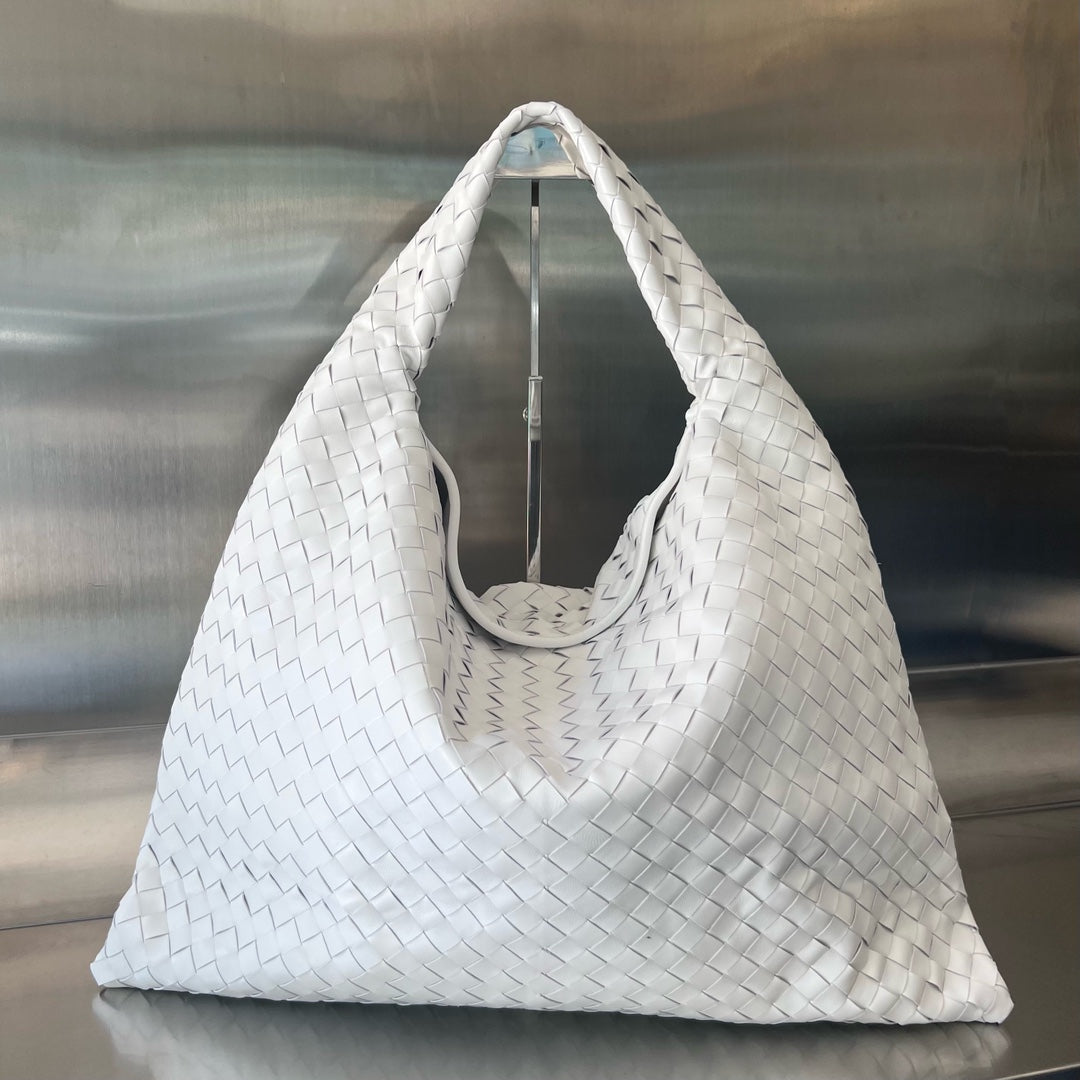 Bottega Veneta Large Hop 54 in White Lambskin Bag