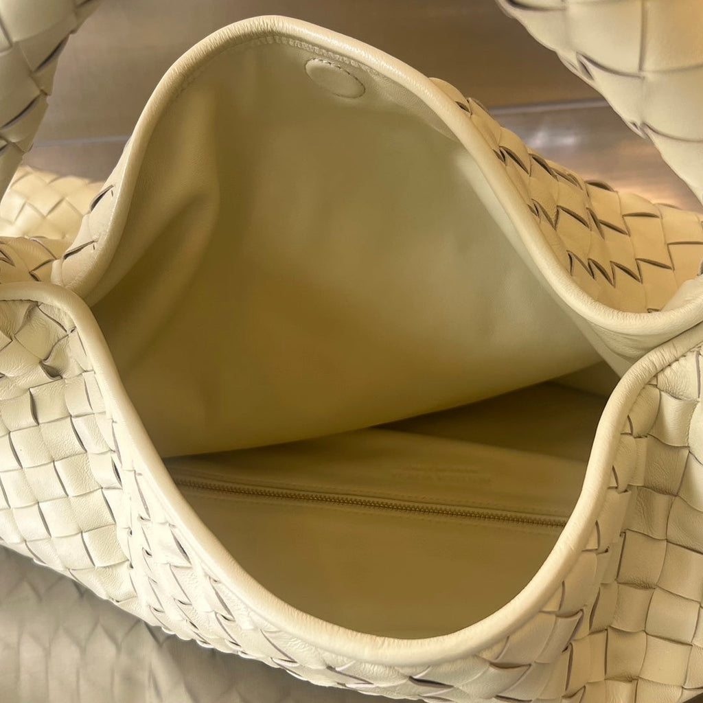 Bottega Veneta Large Hop 54 in Dark Cream Lambskin Bag