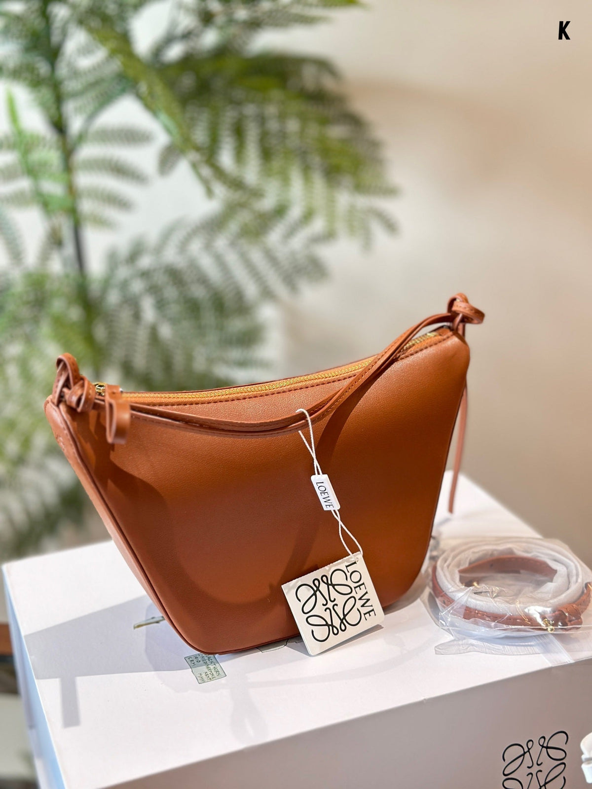 Loewe Luna Hobo 27 Bag in Warm Dessert Calfskin