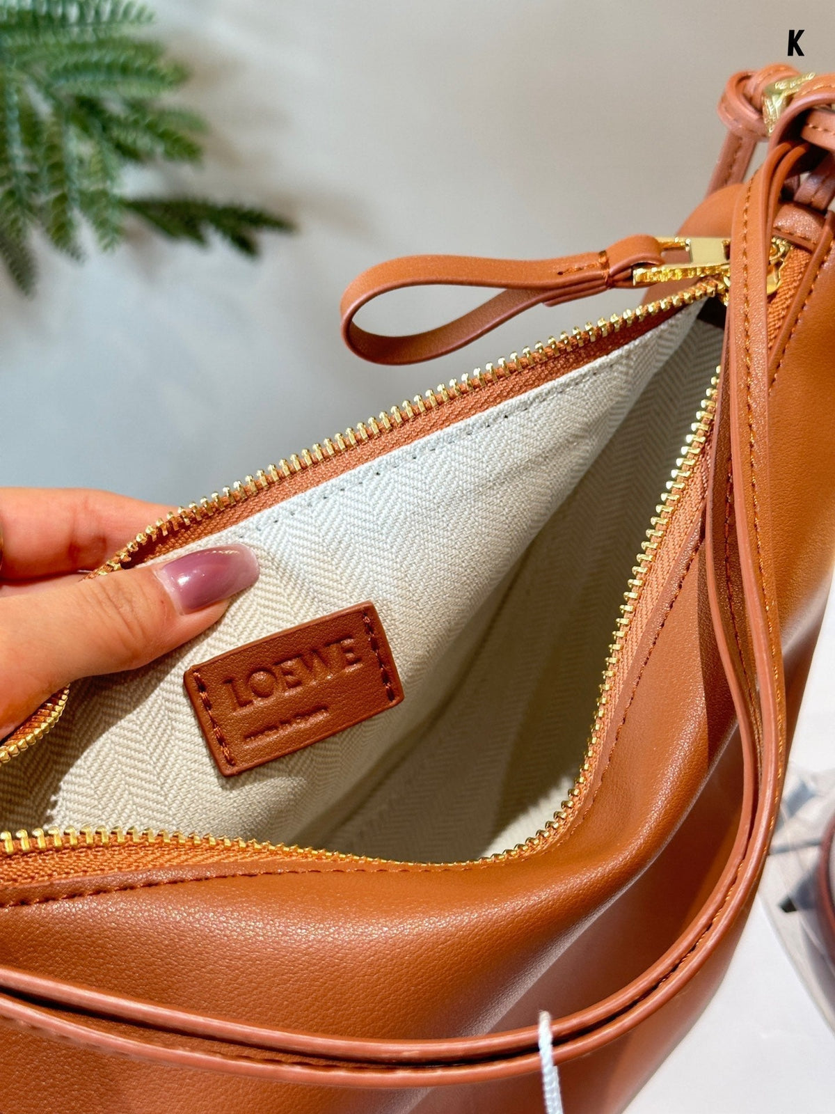 Loewe Luna Hobo 27 Bag in Warm Dessert Calfskin