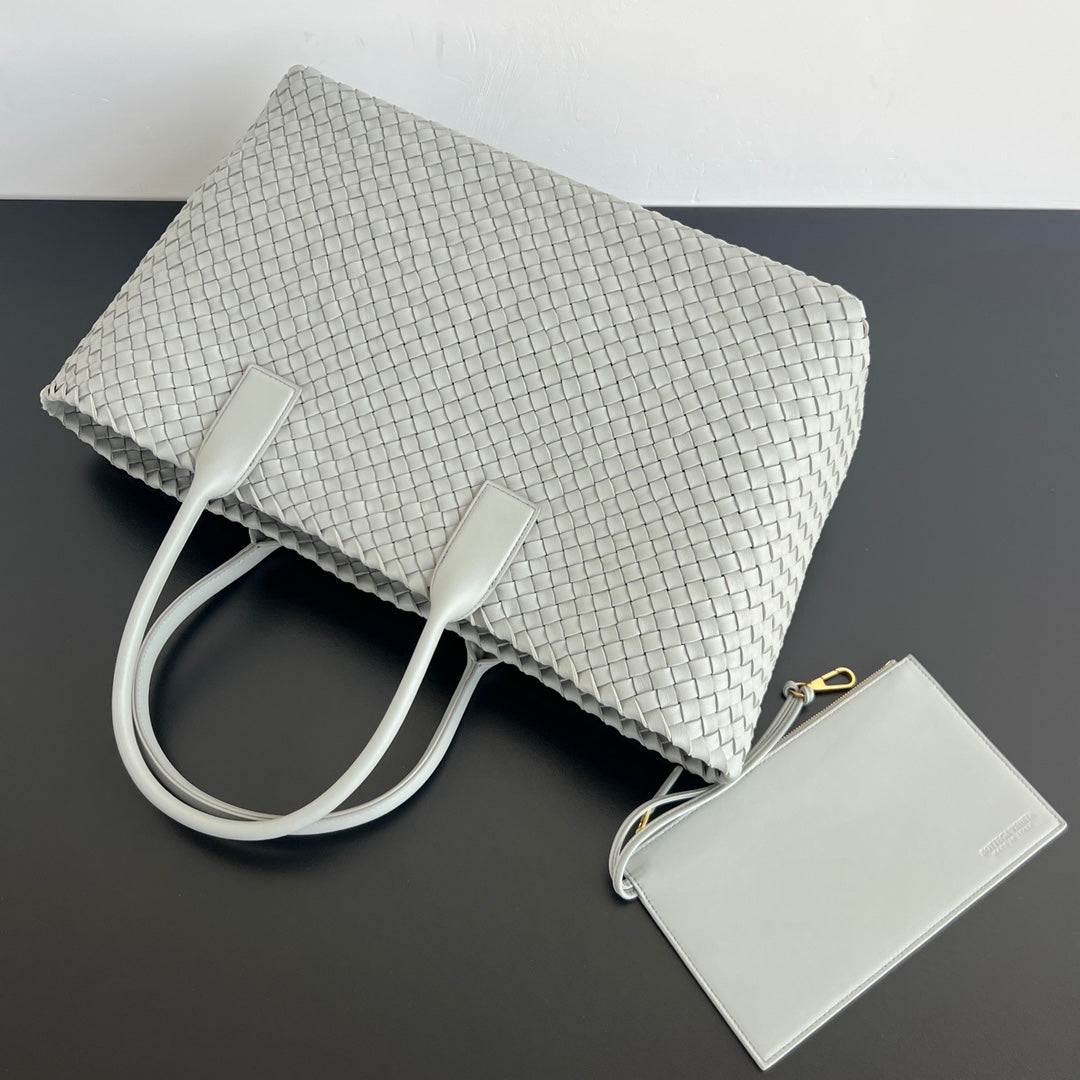 Bottega Veneta Large Cabat 51 in Rhino Gray Lambskin Bag