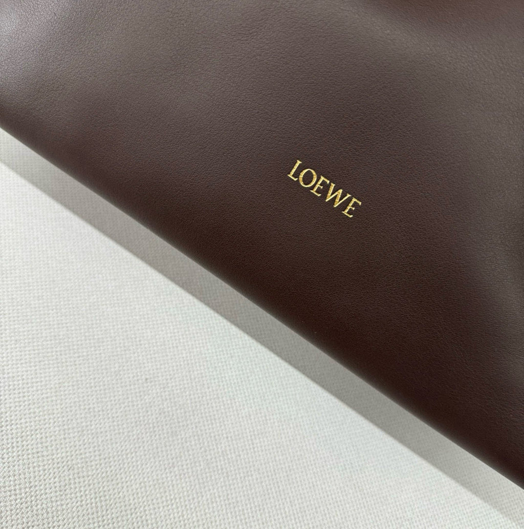 Loewe 30 Flamenco Purse Bucket in Chestnut Brown Calfskin