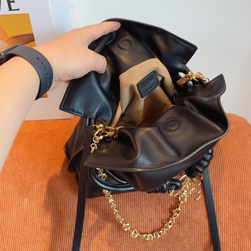Loewe 29 Flamenco Clutch in Black Nappa Calfskin