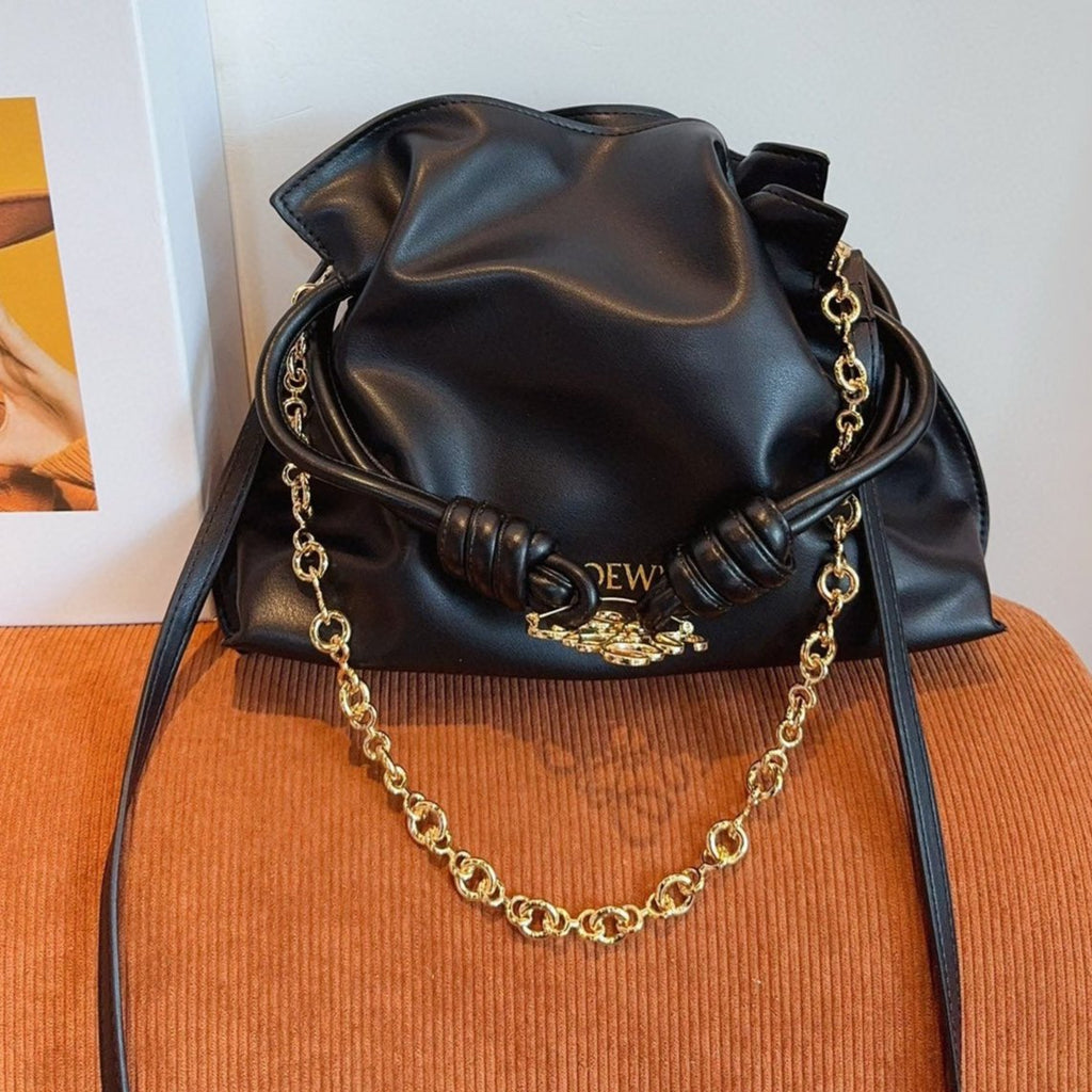 Loewe 29 Flamenco Clutch in Black Nappa Calfskin