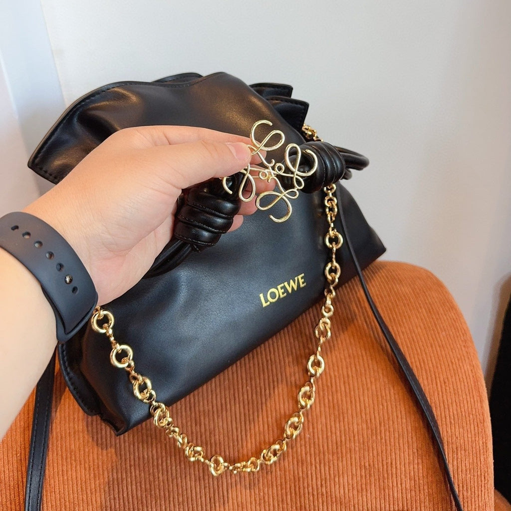 Loewe 29 Flamenco Clutch in Black Nappa Calfskin