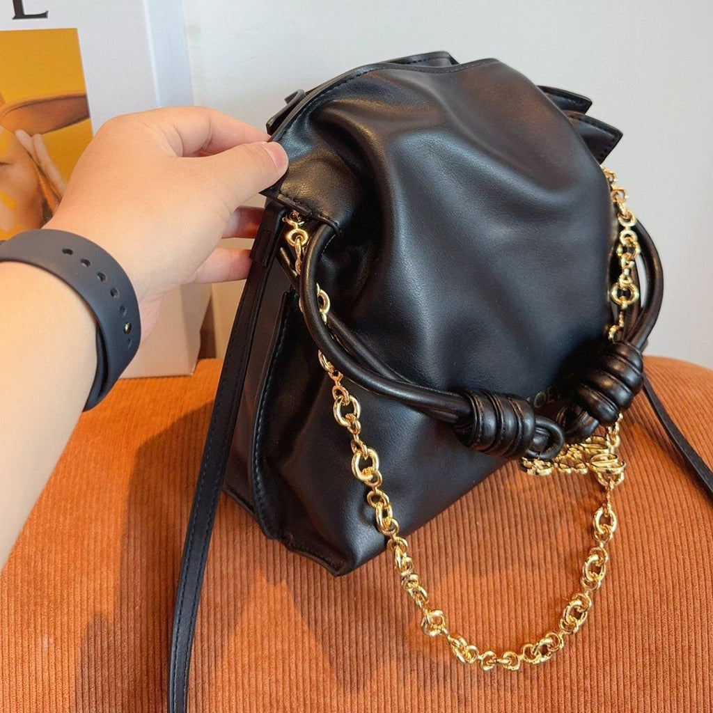 Loewe 29 Flamenco Clutch in Black Nappa Calfskin