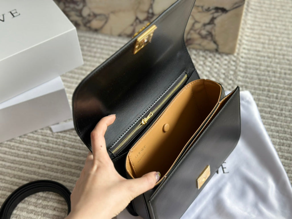 Loewe Goya Bag 23 in Black Silk Calfskin