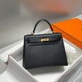 Hermes Kelly 25cm in Noir Epsom Calfskin Gold Hardware Bag