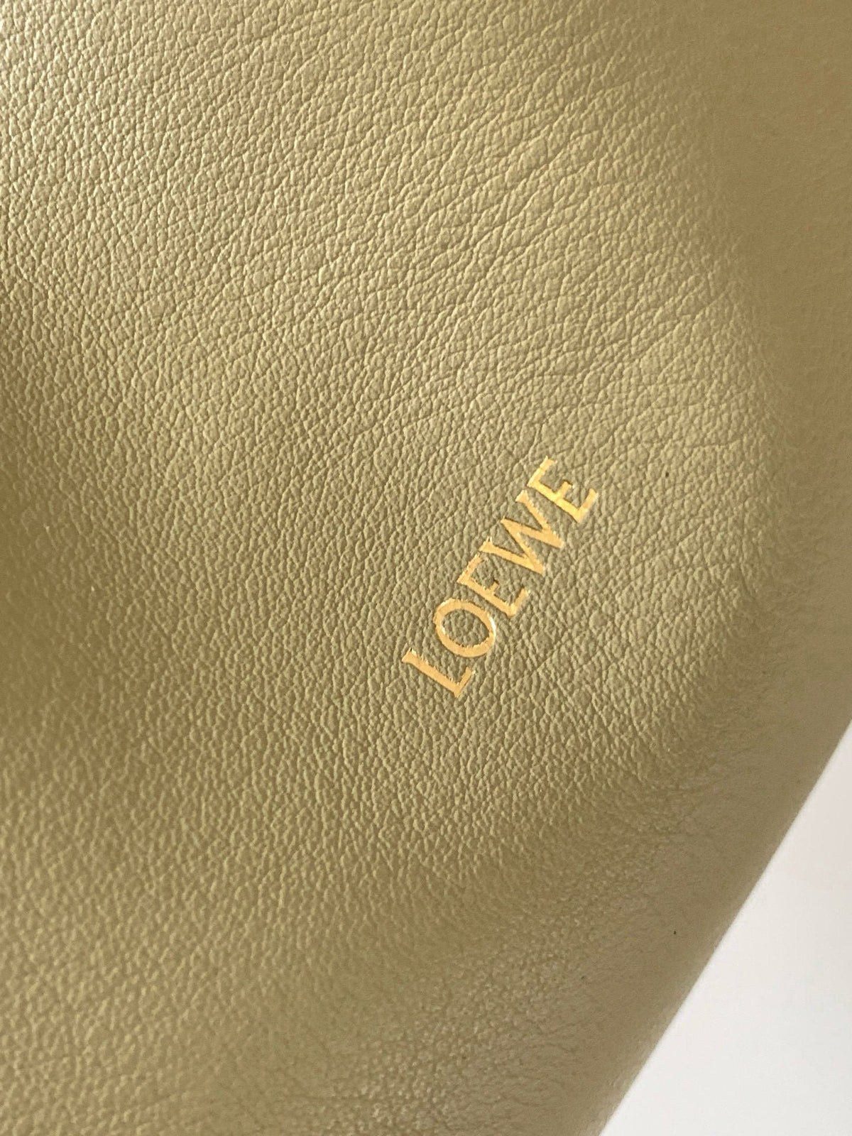 Loewe 25S Medium Flamenco Clutch Bag 23 in Dusty Khaki Calfskin