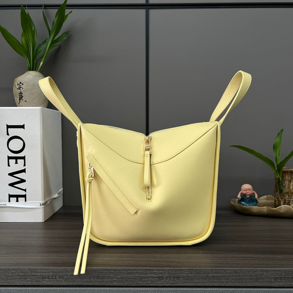 Loewe Mini 20 Hammock Bag in Light Yellow Calfskin