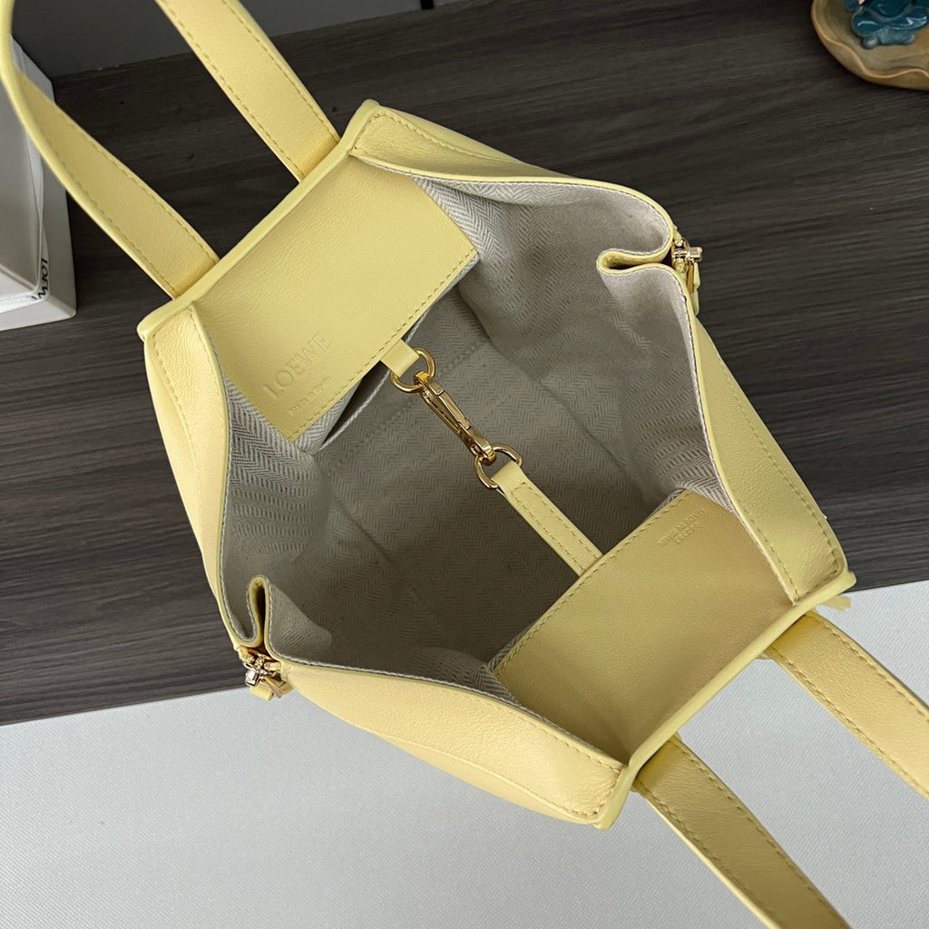Loewe Mini 20 Hammock Bag in Light Yellow Calfskin