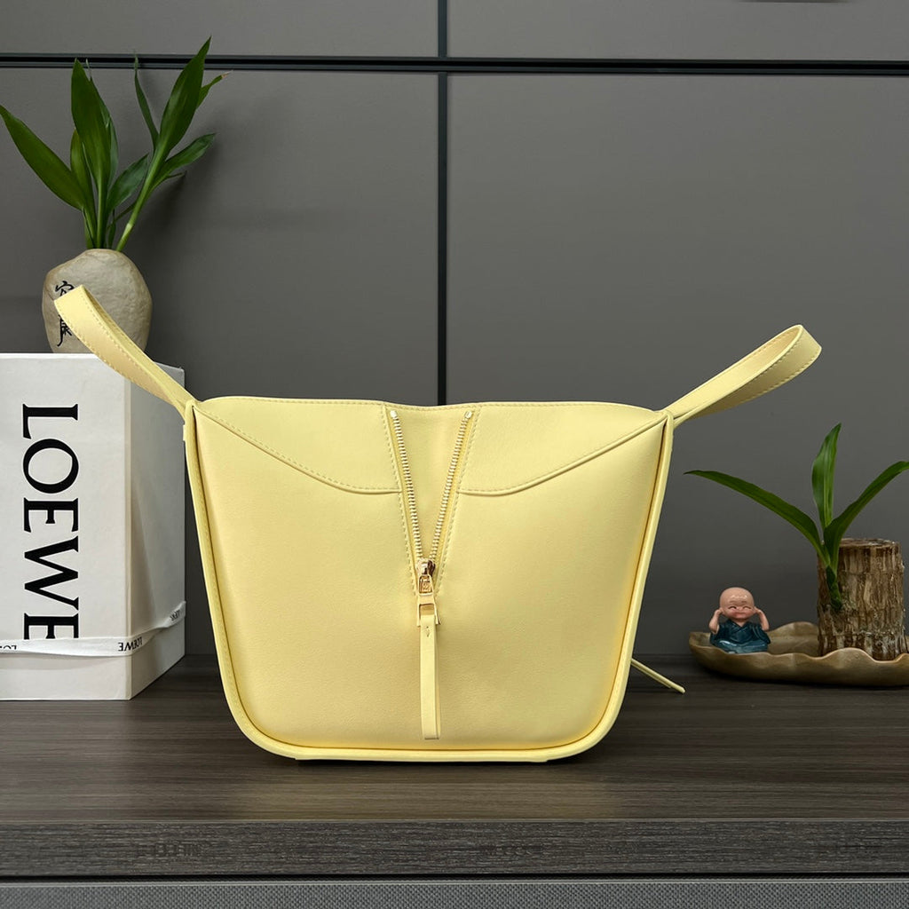 Loewe Mini 20 Hammock Bag in Light Yellow Calfskin
