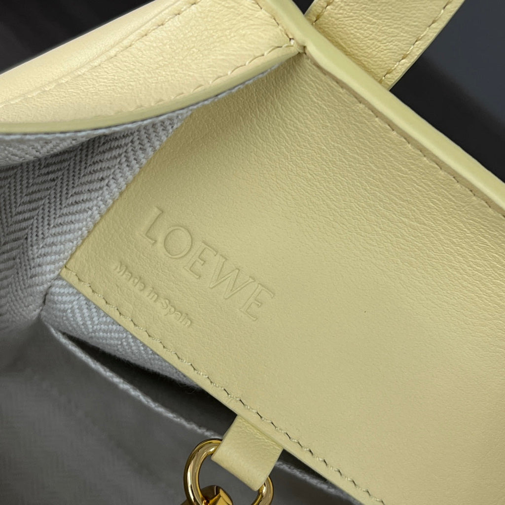 Loewe Mini 20 Hammock Bag in Light Yellow Calfskin