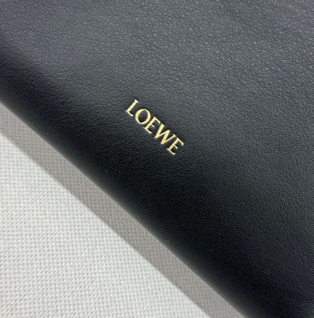 Loewe 23 Mini Flamenco Purse Bag in Black Nappa Lambskin
