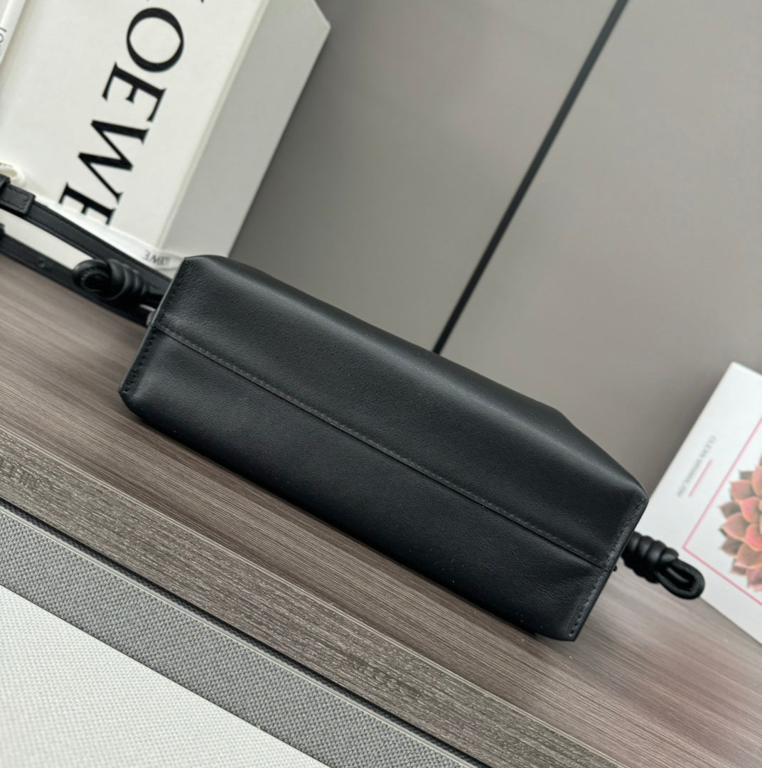 Loewe 23 Mini Flamenco Purse Bag in Black Nappa Lambskin