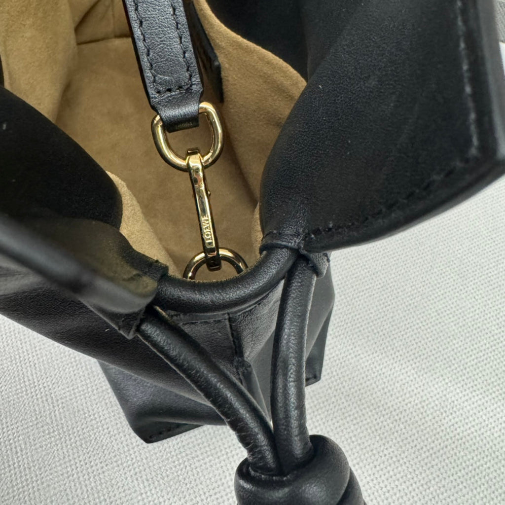 Loewe 23 Mini Flamenco Purse Bag in Black Nappa Lambskin