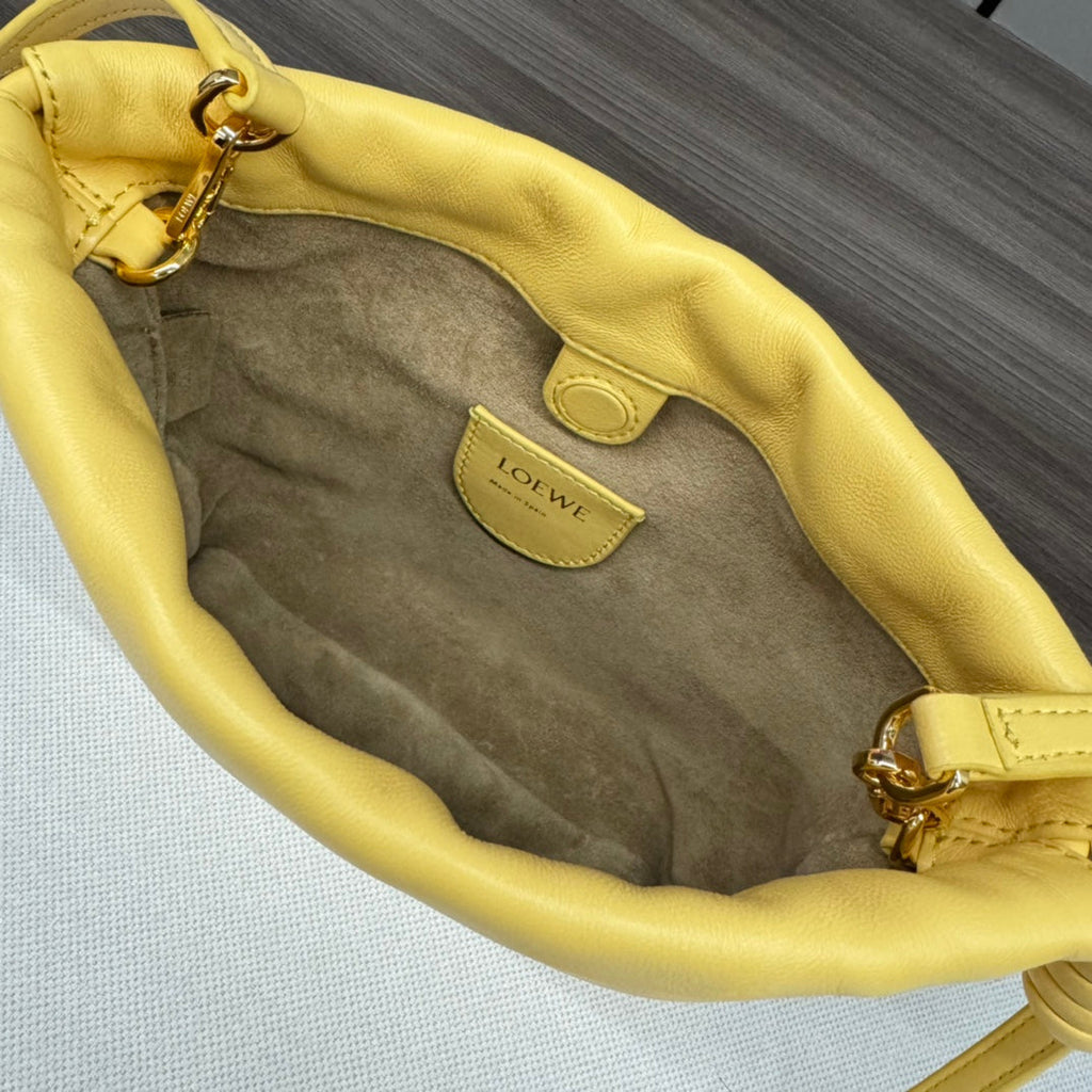 Loewe 23 Flamenco Purse Bucket in Yellow Lambskin