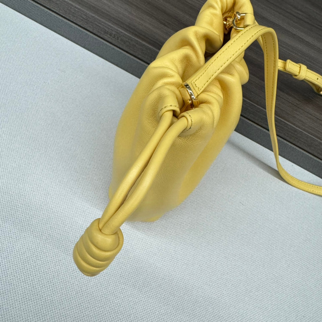 Loewe 23 Flamenco Purse Bucket in Yellow Lambskin