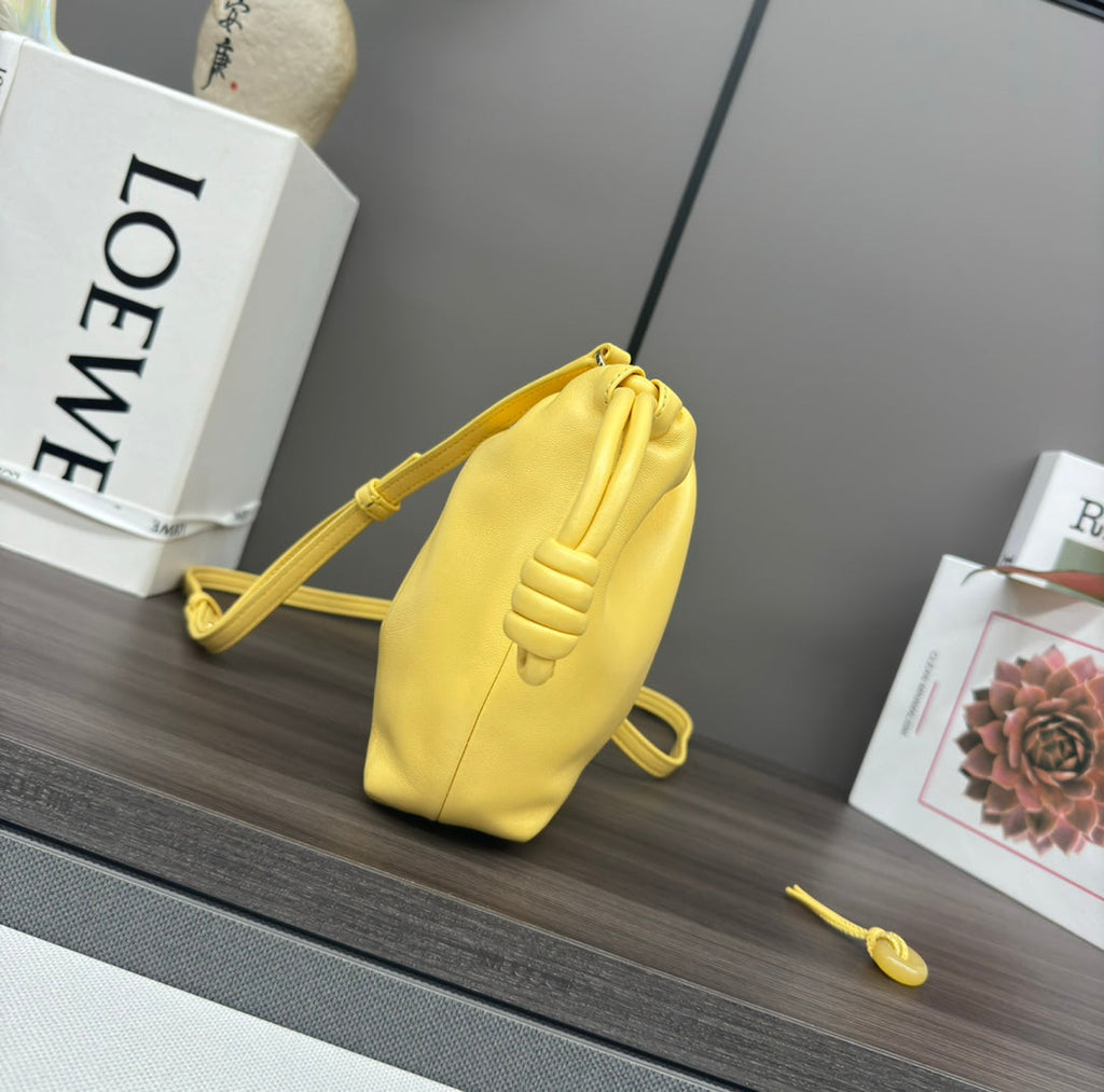 Loewe 23 Flamenco Purse Bucket in Yellow Lambskin