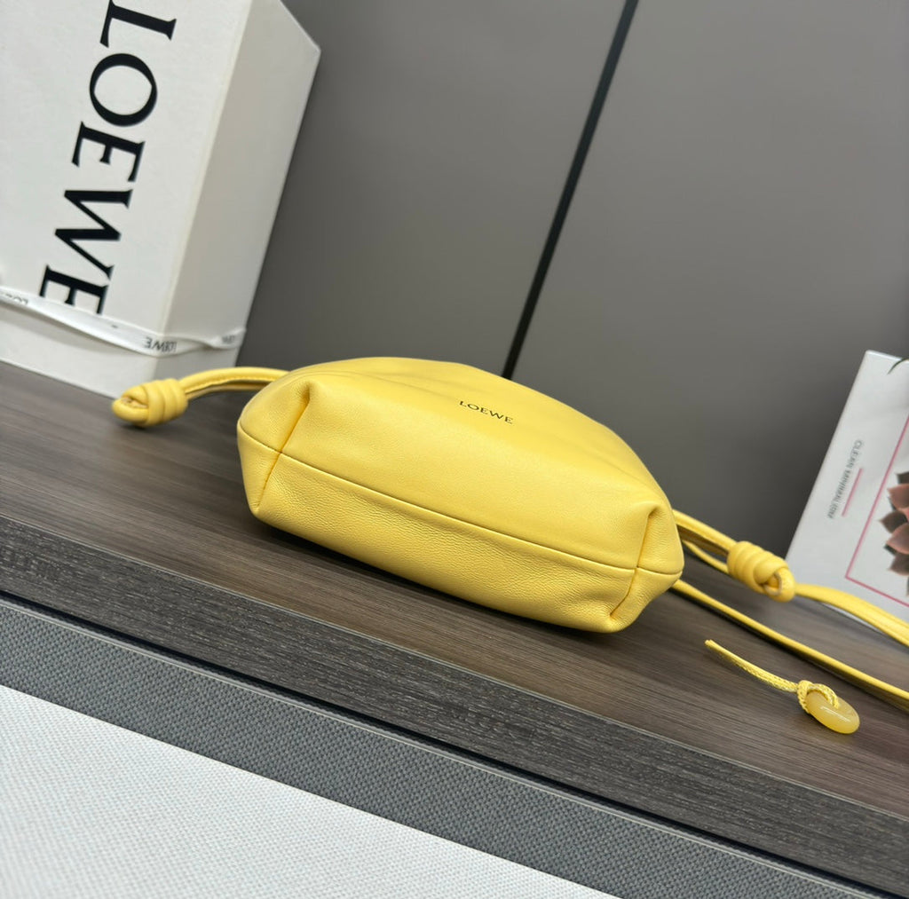 Loewe 23 Flamenco Purse Bucket in Yellow Lambskin