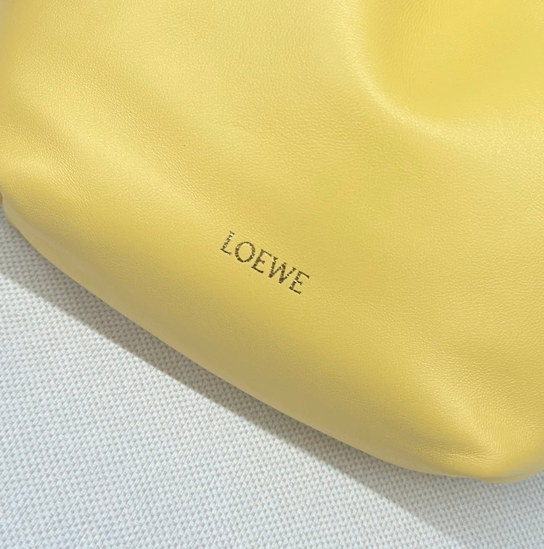Loewe 23 Flamenco Purse Bucket in Yellow Lambskin