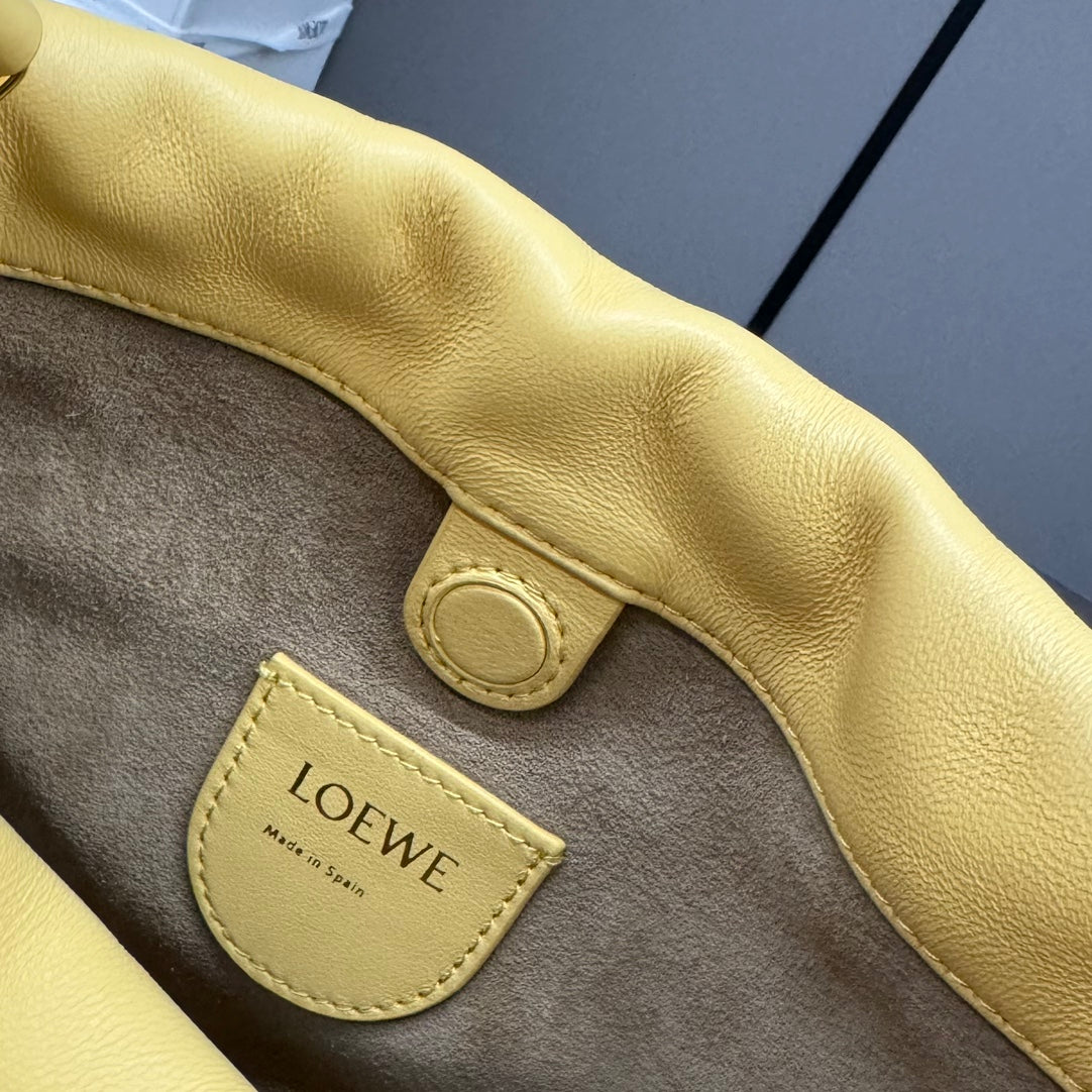 Loewe 23 Flamenco Purse Bucket in Yellow Lambskin