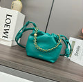 Loewe 23 Flamenco Purse Bucket in Teal Green Lambskin