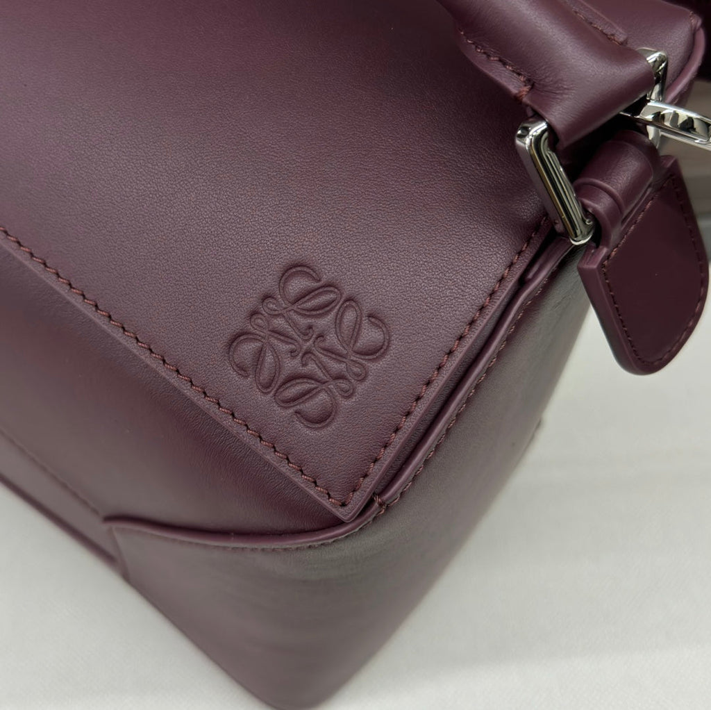 Loewe Puzzle 33 Bag in Wine Purple Calfskin