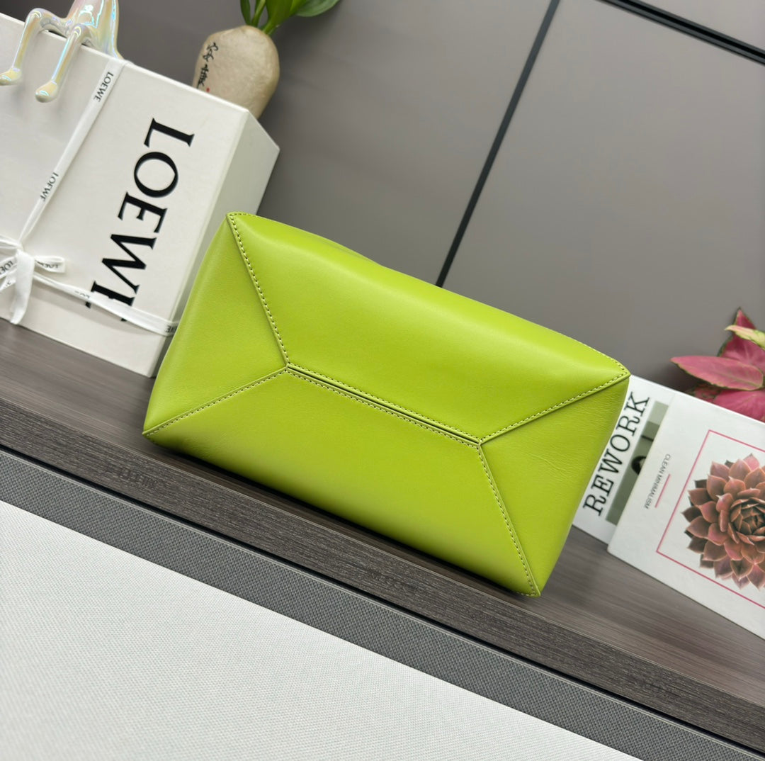 Loewe 31 Fuzzle Fold in Green Chartreuse Calfskin Bag