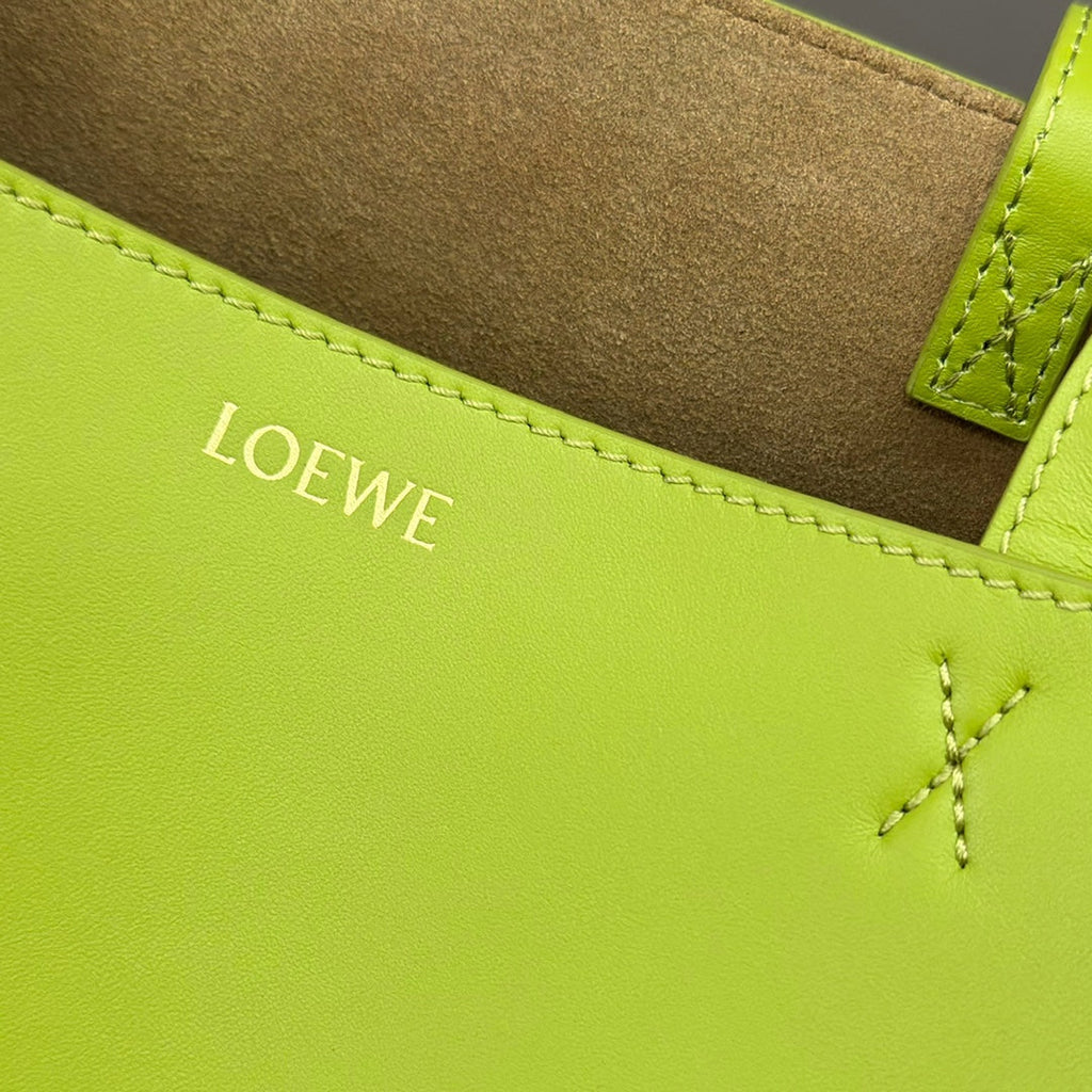 Loewe 31 Fuzzle Fold in Green Chartreuse Calfskin Bag