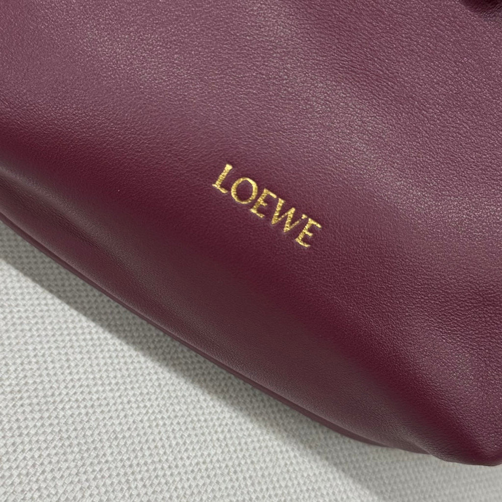 Loewe 23 Flamenco Purse Bucket in Plum Purple Lambskin