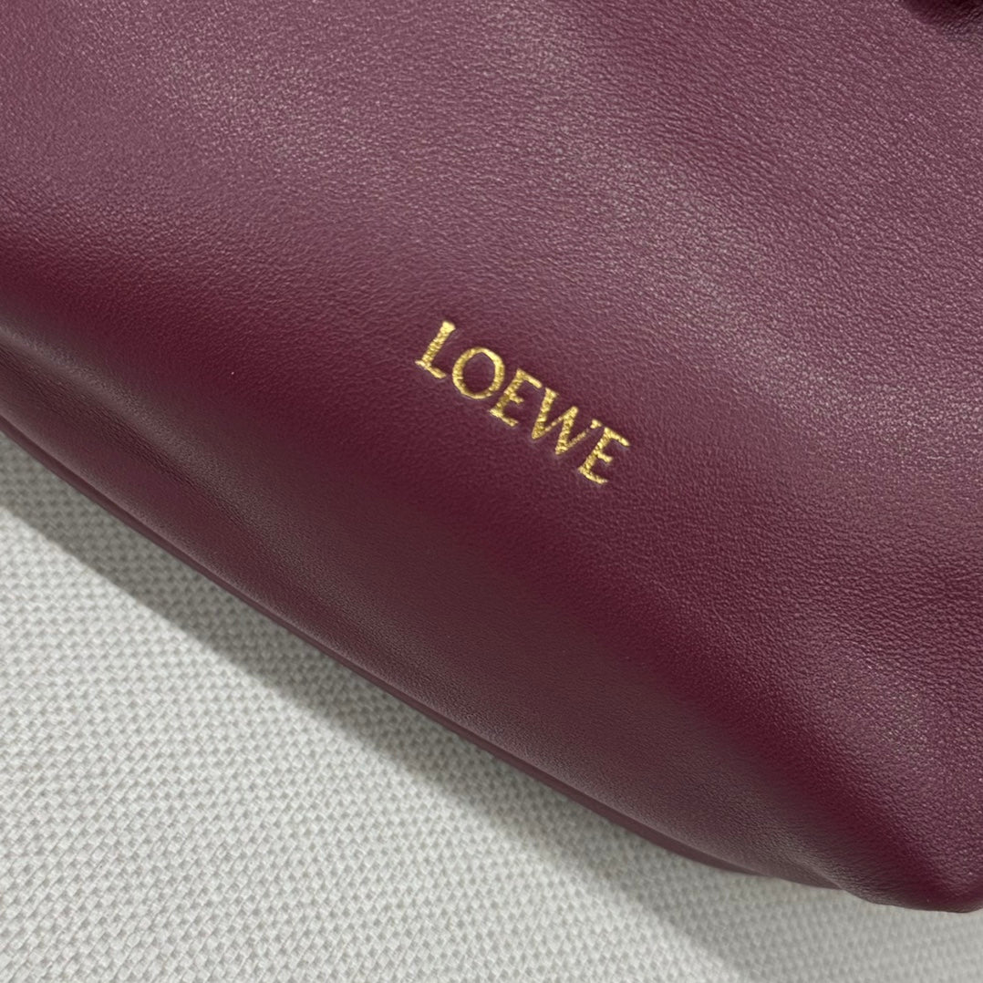 Loewe 23 Flamenco Purse Bucket in Plum Purple Lambskin