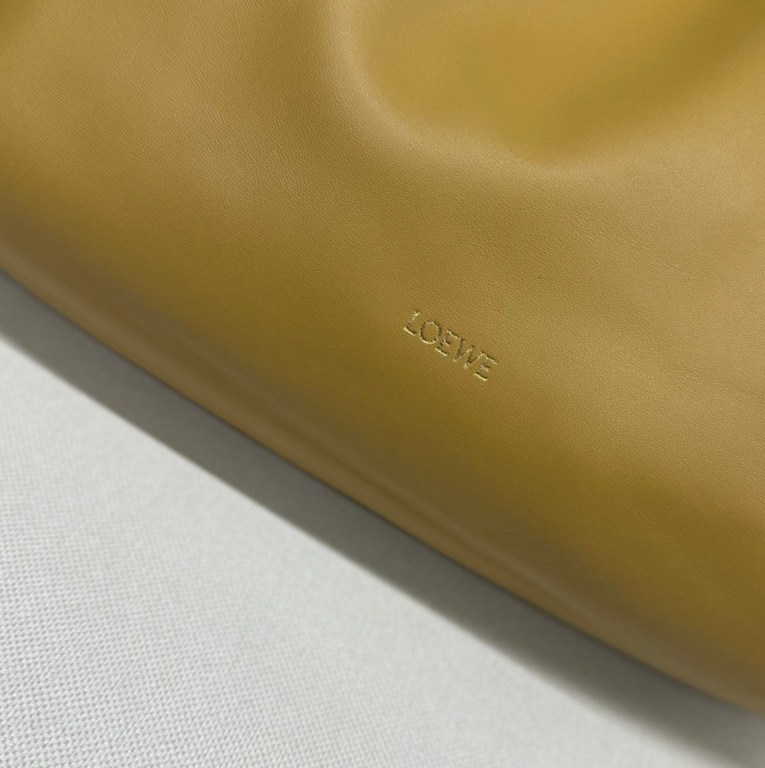 Loewe Large 41 Flamenco Purse Bucket in Dijon Yellow Lambskin Gold Hardware
