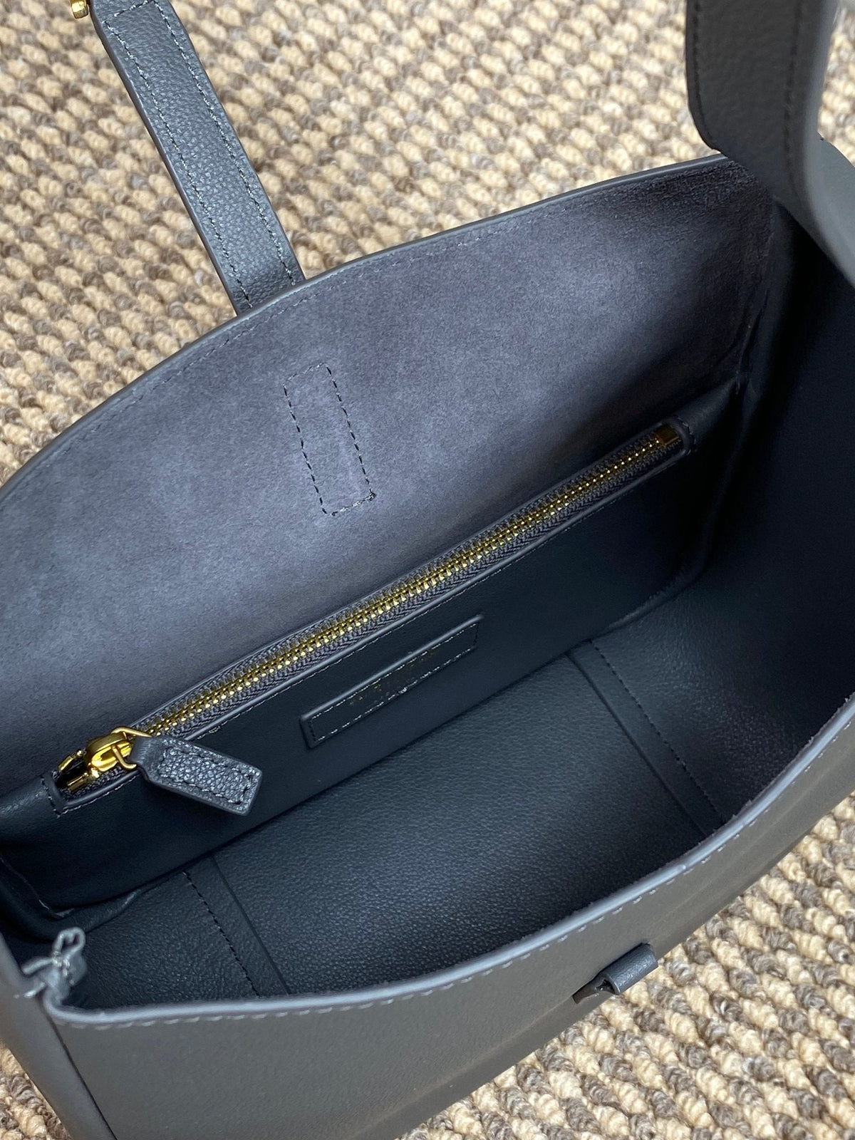 Saint Laurent Le 5 À 7 Small Supple 22 in Nepal Blue Calfskin Gold Buckle Bag