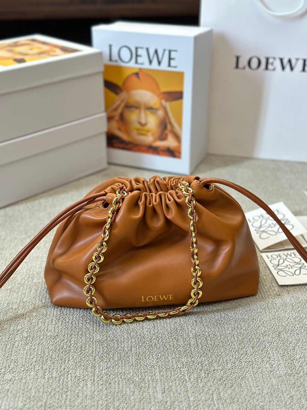 Loewe Small 23 Flamenco Purse in Warm Desert Nappa Lambskin