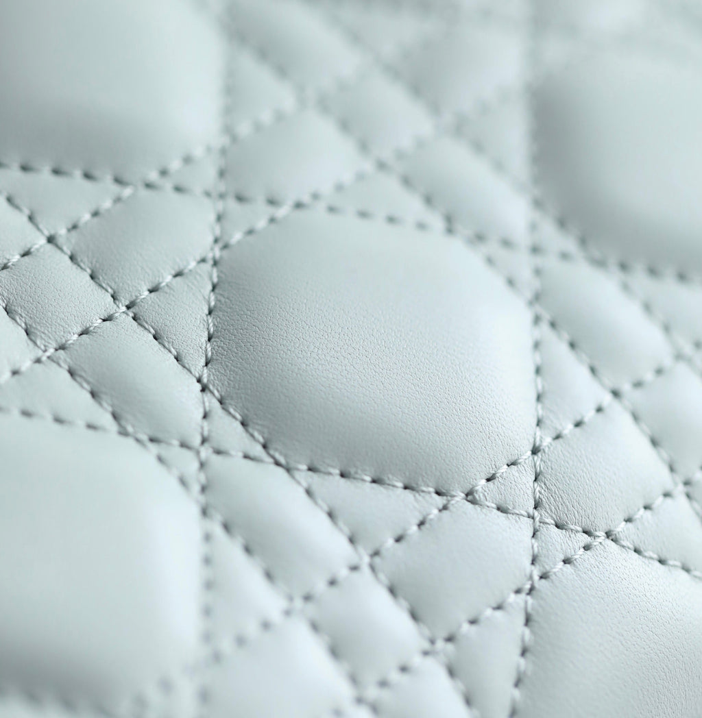 Dior Lady 17 in Light Blue Lambskin with Cannage Pattern Bag