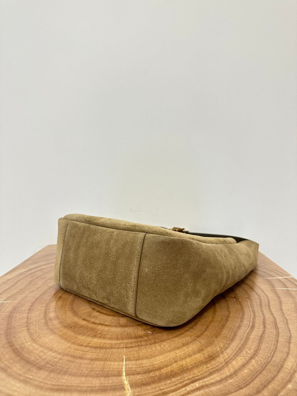 Saint Laurent Le 5 À 7 Supple Small 22 in Peanut Brown Suede Bag