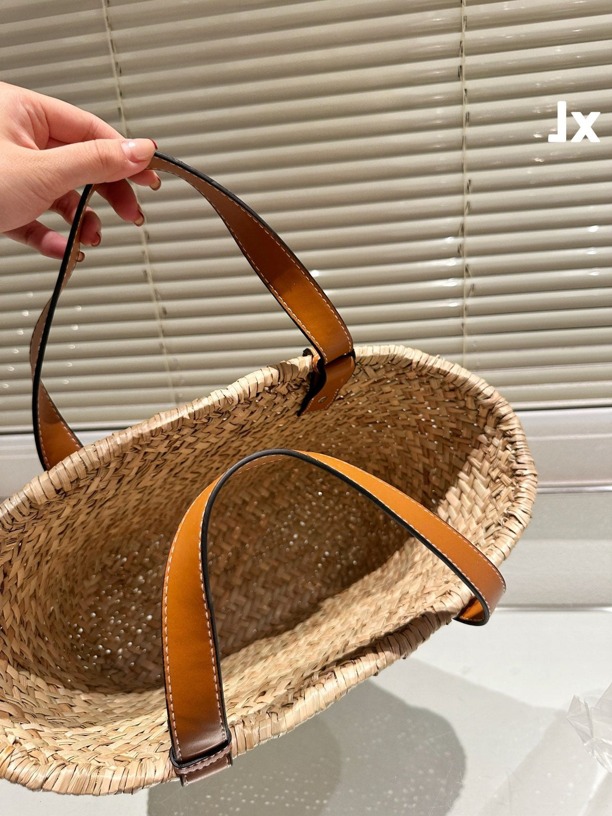 Loewe Medium 28 Basket Bag in Natural Raffia